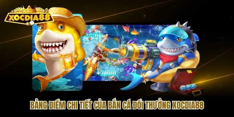 Bảng điểm chi tiết của bắn cá đổi thưởng Xocdia88 Bảng điểm chi tiết của bắn cá đổi thưởng Xocdia88